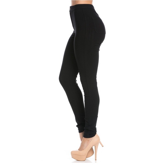 High Waist Skinny Stretchy Pants - Picture 5 of 8